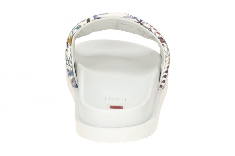 Högl Kiki Pantolette weiß bunte Blumen 0859