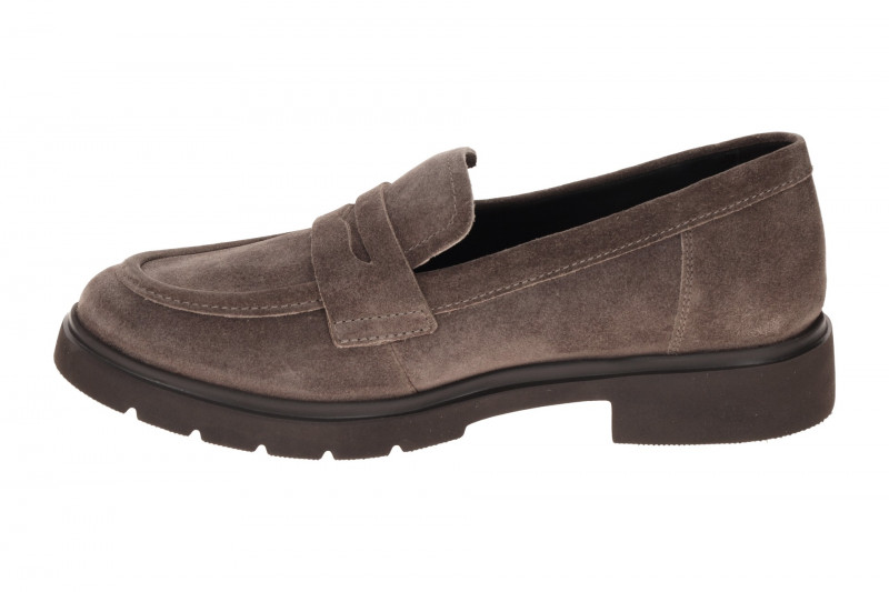 Gabor Schuhe taupe braun Velour Mokassin Loafer 4001.01.004