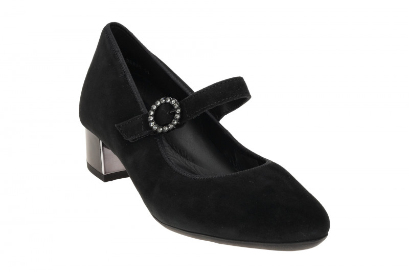 ARA Nizza Spangenpumps schwarz Samt 12-35829