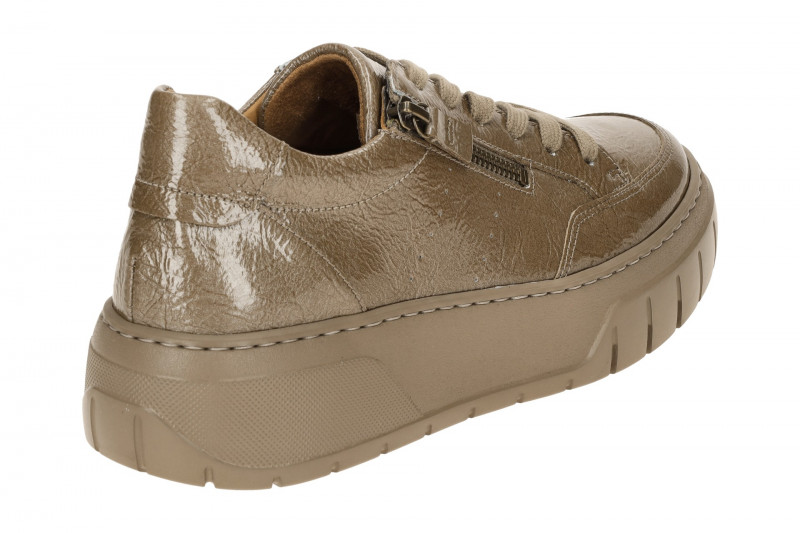 Gabor Schuhe Plateau Sneakers braun taupe Lack 73.220.94