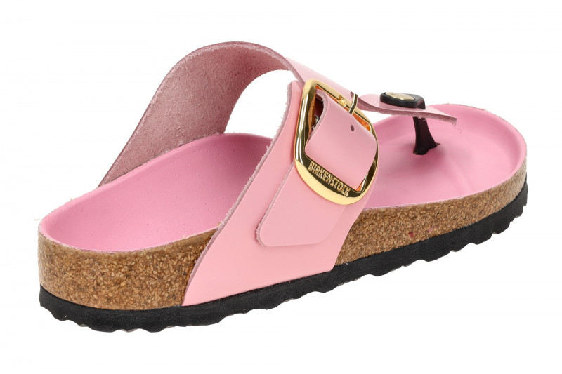 Birkenstock Gizeh Big Buckle Pantolette pink gold SCHMAL 1026493