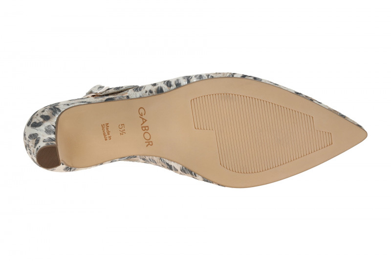 Gabor Sling Pumps weiß schwarz Schimmer 81.590.31