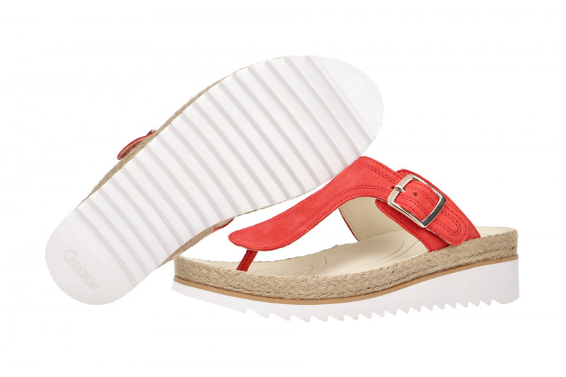 Gabor Pantolette rot Nubuck 43.726.15
