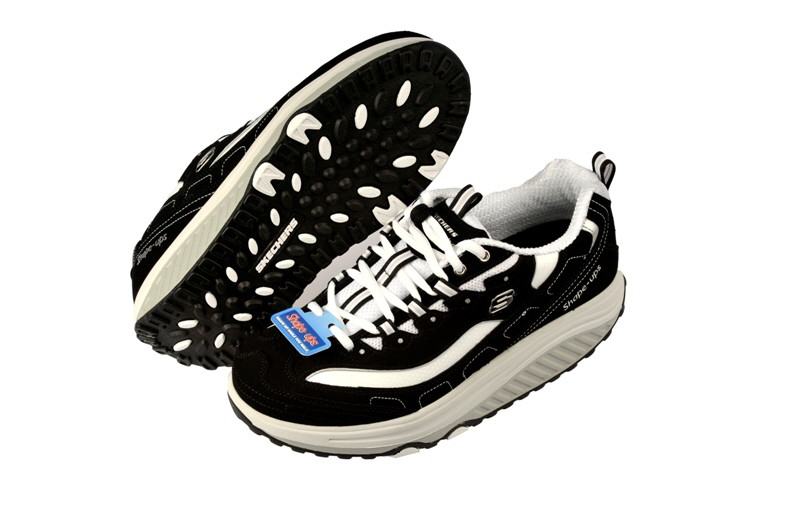 Skechers Shape ups Schuhe in schwarz weiß 11809/BKW