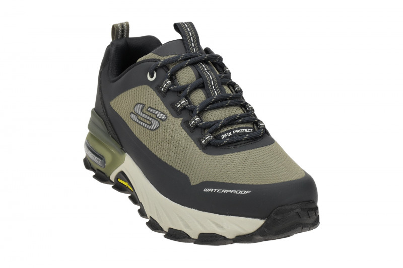 Skechers Max Protect Schuhe grün olive Herren Waterproof 237304
