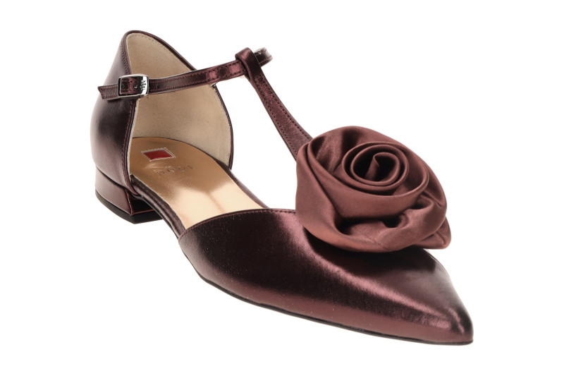 Högl Blossom Ballerina Schuhe dunkelrot T-Steg D`Orsay 1841
