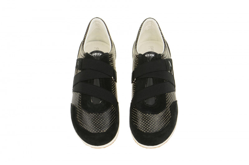 Geox Vega Schuhe schwarz gold gepunktet