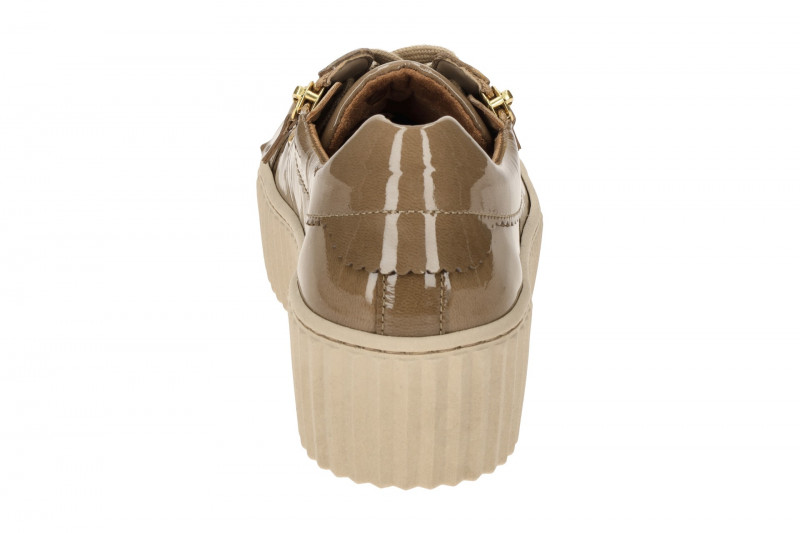 Gabor Schuhe taupe Lack Plateau Sneakers 53.201.92