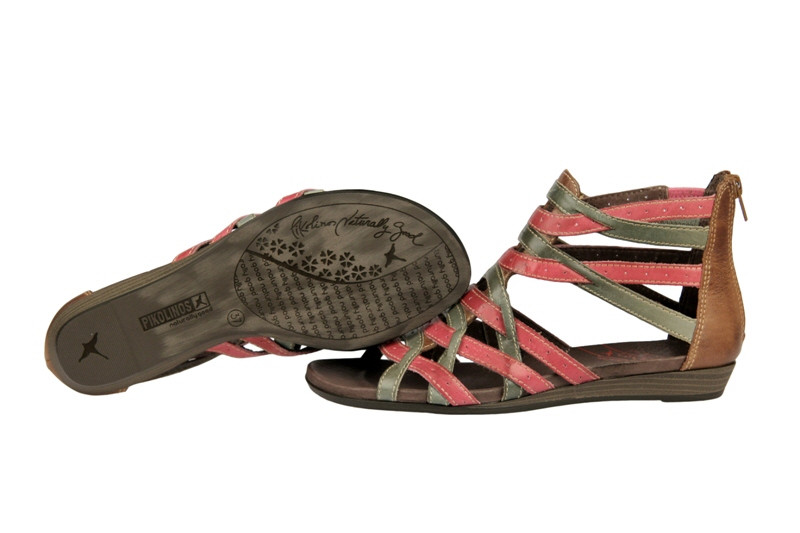 Pikolinos Alcudia rot grün 816-8268 Sandaletten