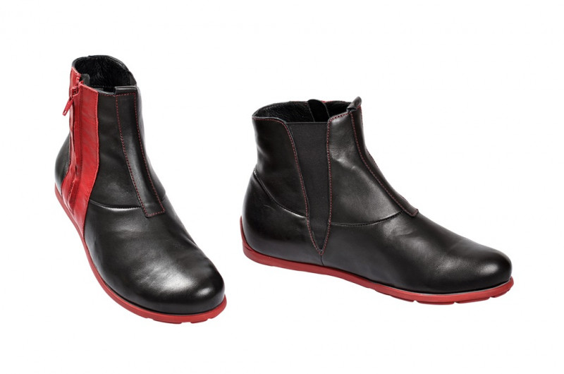 Think Eggal Stiefelette schwarz rot 1-81066-09