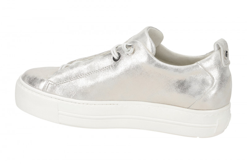 Paul Green Sneaker Plateau Schuhe silber grau metallic 5017