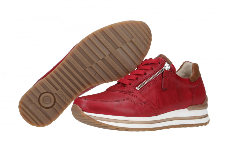 Gabor Sneaker Schuhe rot H-Weite 66.528.18