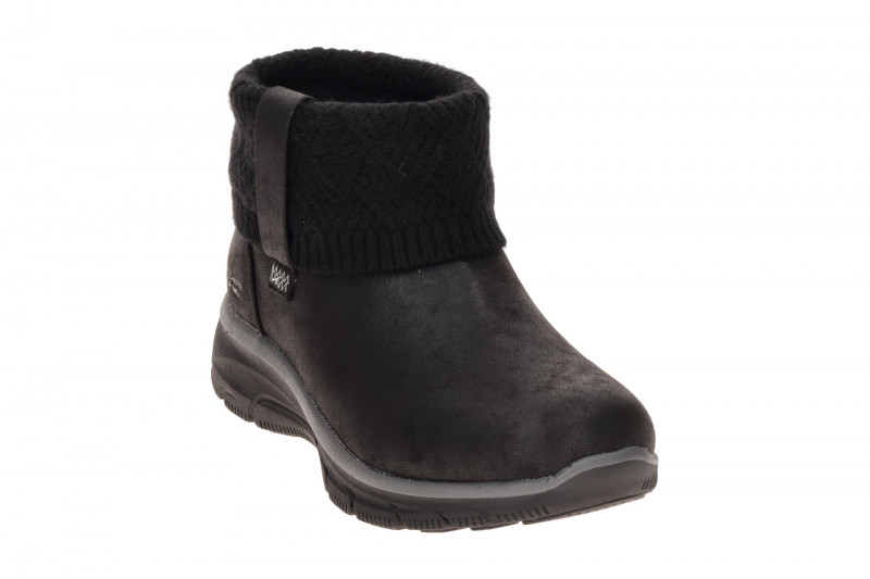 Skechers Easy Going Stiefelette schwarz Slip Ins Strick