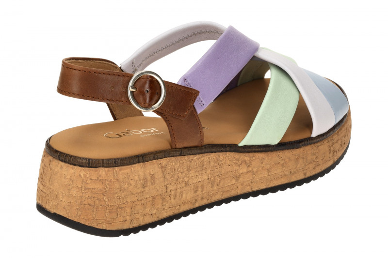 Gabor Plateau Sandalen bunt Glattleder 62.823.24
