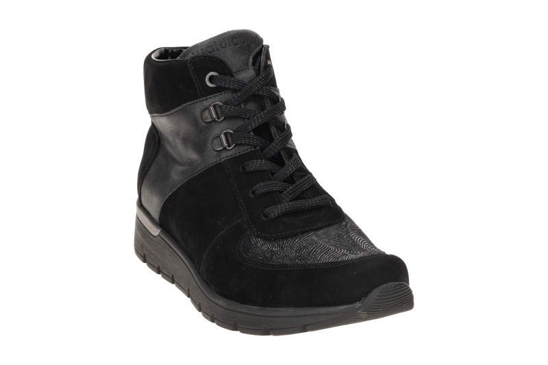Waldläufer Ramona Stiefelette schwarz K-Weite Nubuck 626K82