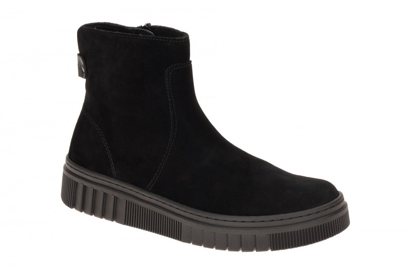 Gabor Stiefelette schwarz Zip Boots Velour 8008.02.001