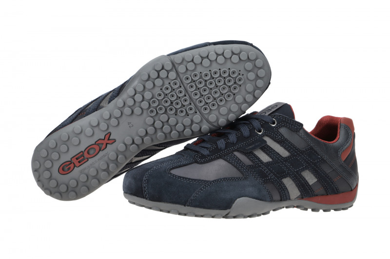 Geox Snake Schuhe blau rot Sneakers U4207K