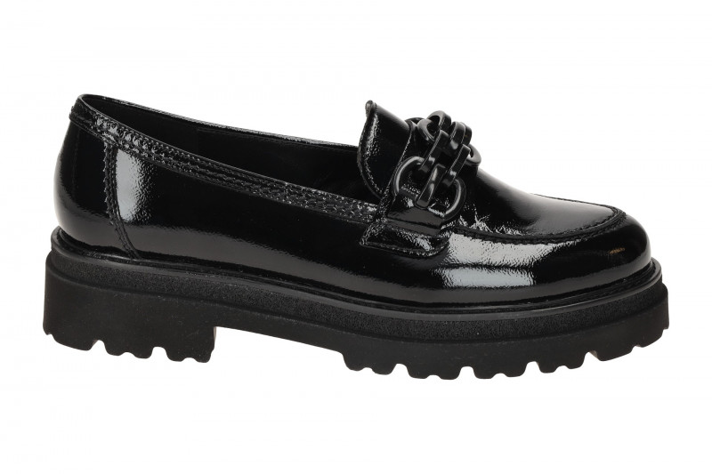 Gabor Schuhe Plateau Slipper schwarz Lack 55.242.97