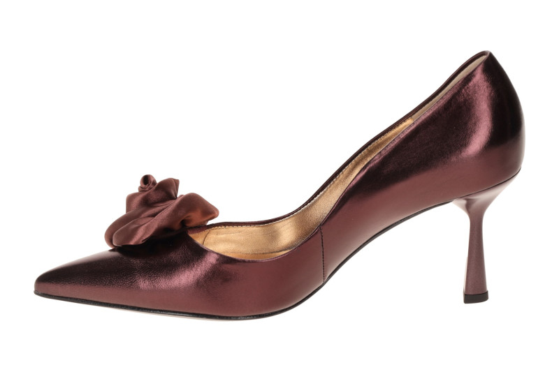 Högl Rose Pumps dunkelrot barolo Satin Blüte 1841