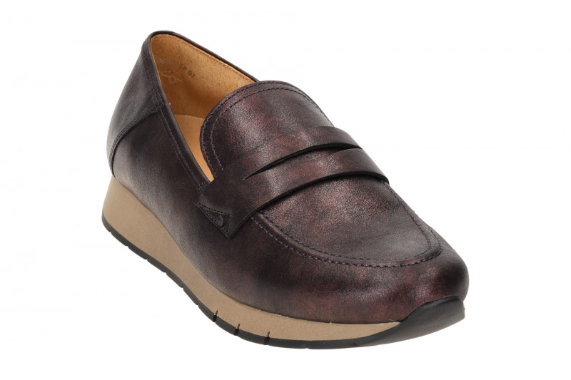Gabor comfort Schuhe Slipper rot burgund metallic 52.471.18