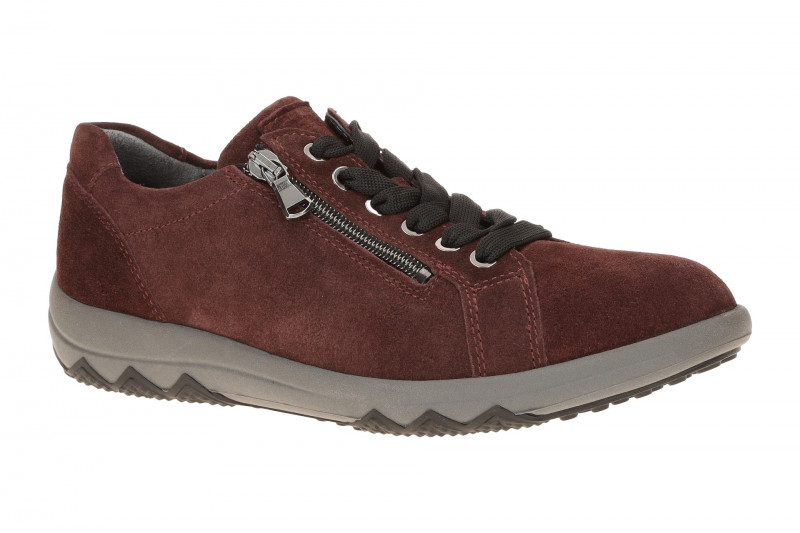 Waldläufer Teresa Schuhe rot bordo H-Weite Velour 961001