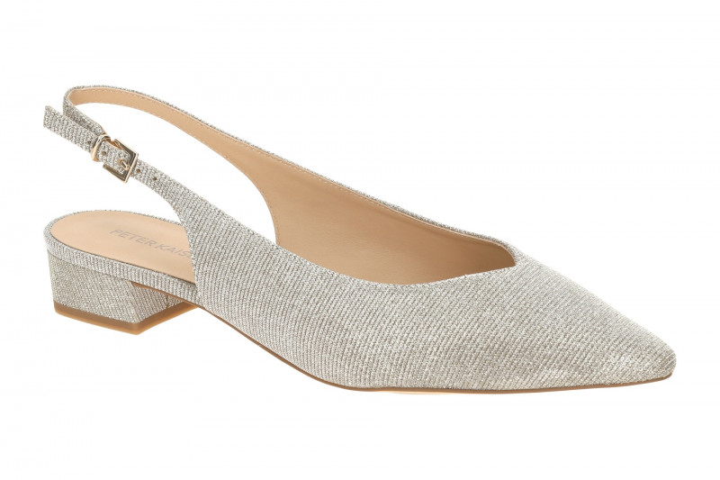 Peter Kaiser Sling Pumps grau sand Glitzer 79442