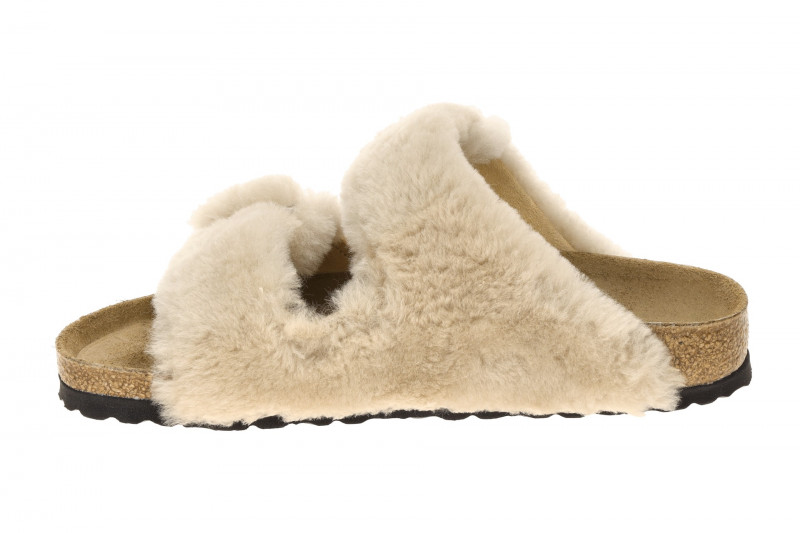 Birkenstock Arizona Shearling Pantolette beige Lammfell Cover Upper 1030275
