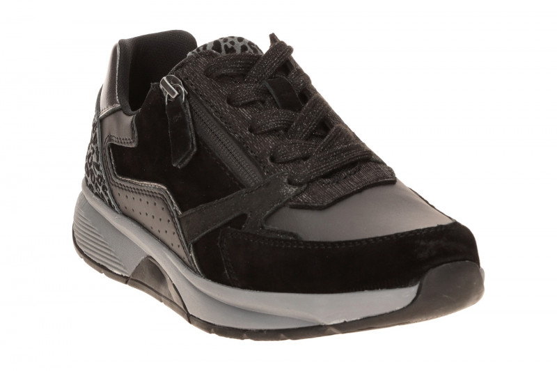 Gabor RollingSoft Schuhe schwarz anthrazit Leo 0106.01.001