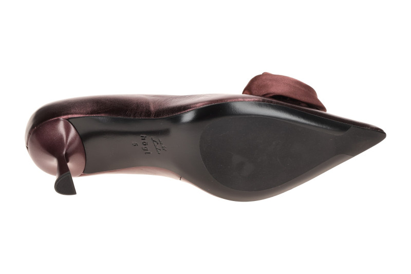 Högl Rose Pumps dunkelrot barolo Satin Blüte 1841