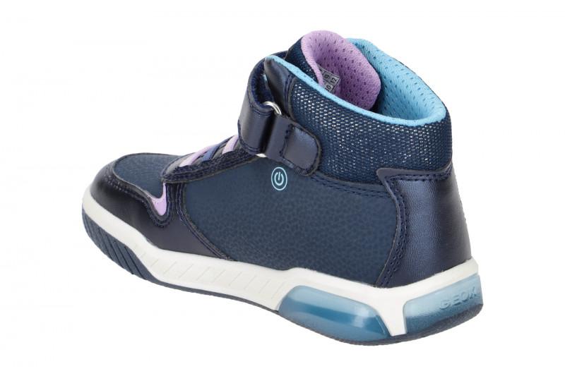 Geox Inek Lama Schuhe dunkelblau Blinker Kinderschuhe J16ASC
