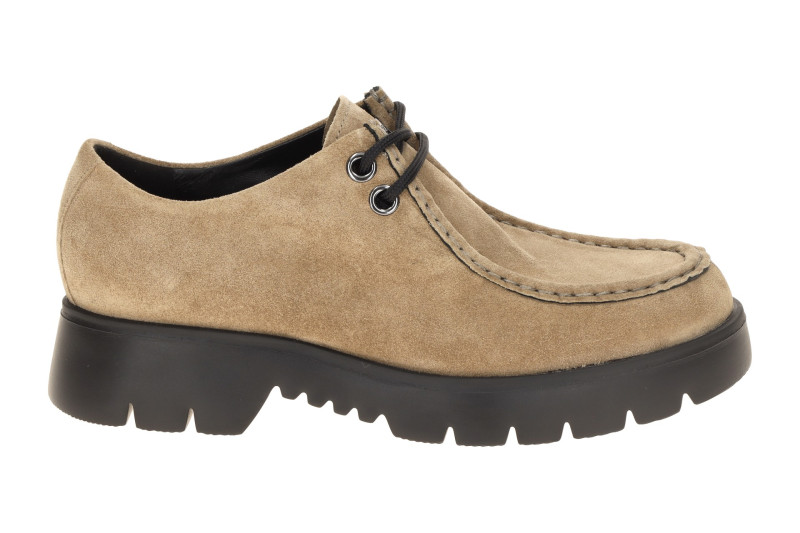 Högl Sally Schuhe Mokassin in taupe braun Velour 2412