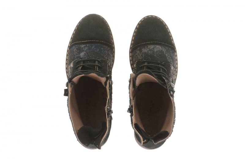 Charme Stiefelette schwarz grau 0822