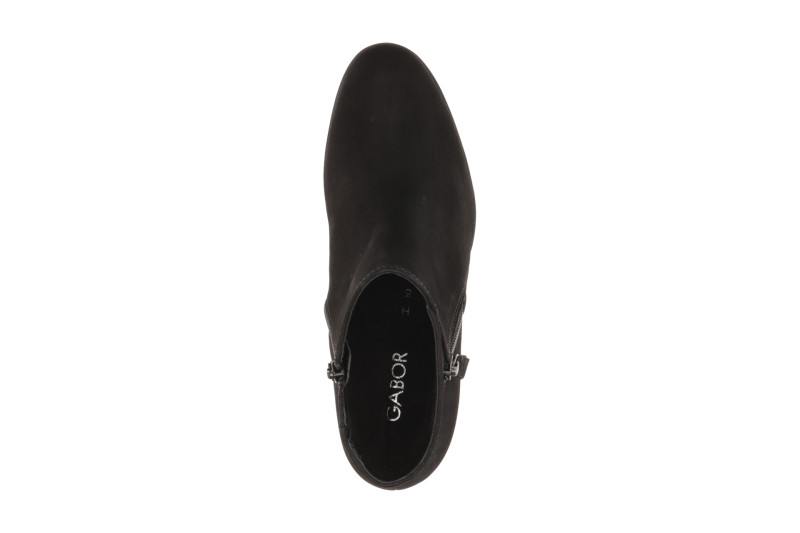 Gabor Stiefelette schwarz Nubuck H-Weite 8033.01.002