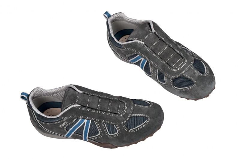 Geox Snake R Schuhe grau blau Slipper U3207R