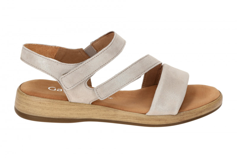 Gabor Rhodos Sandale grau metallic Velour 62.733.14