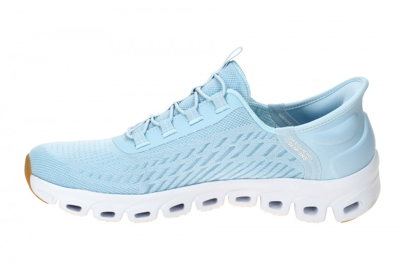 Skechers Glide Step Slipper Schuhe hellblau Slip-Ins 104574