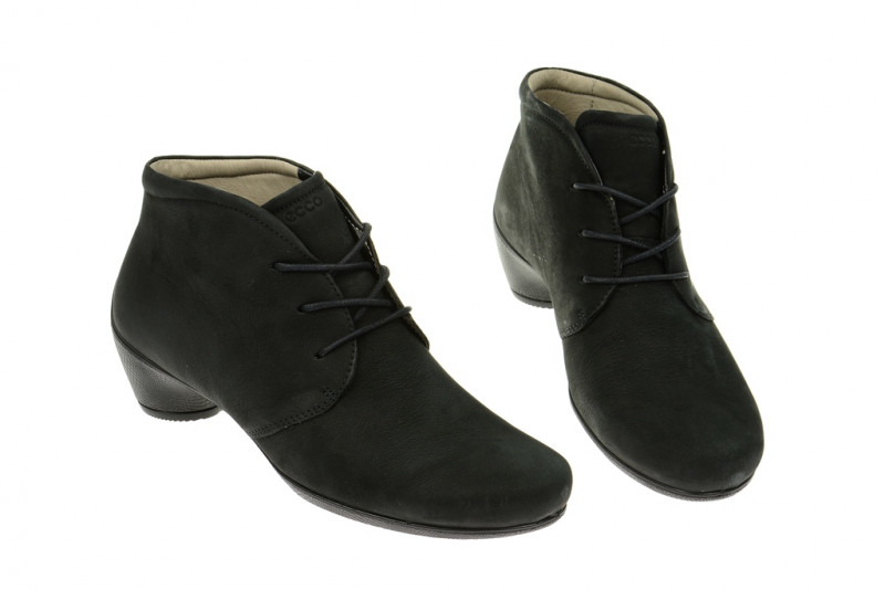 Ecco Sculptured Stiefelette schwarz Nubuck