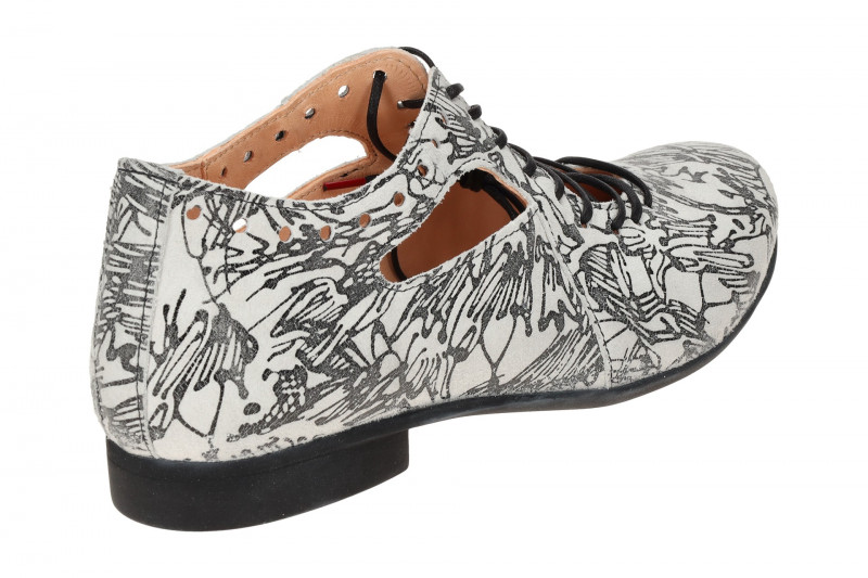 Think Guad Schuhe weiß grau schwarz Print 565