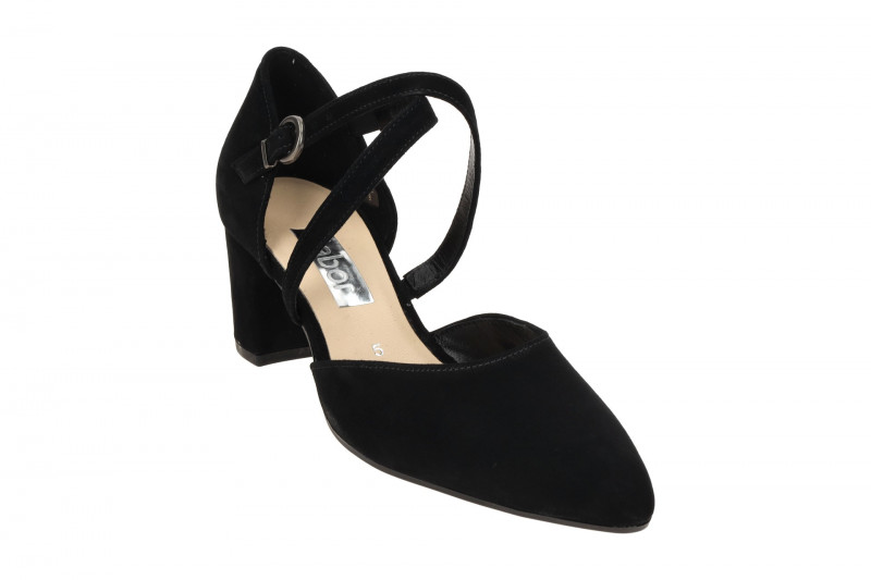 Gabor Riemchen Pumps schwarz Velour 71.343.17