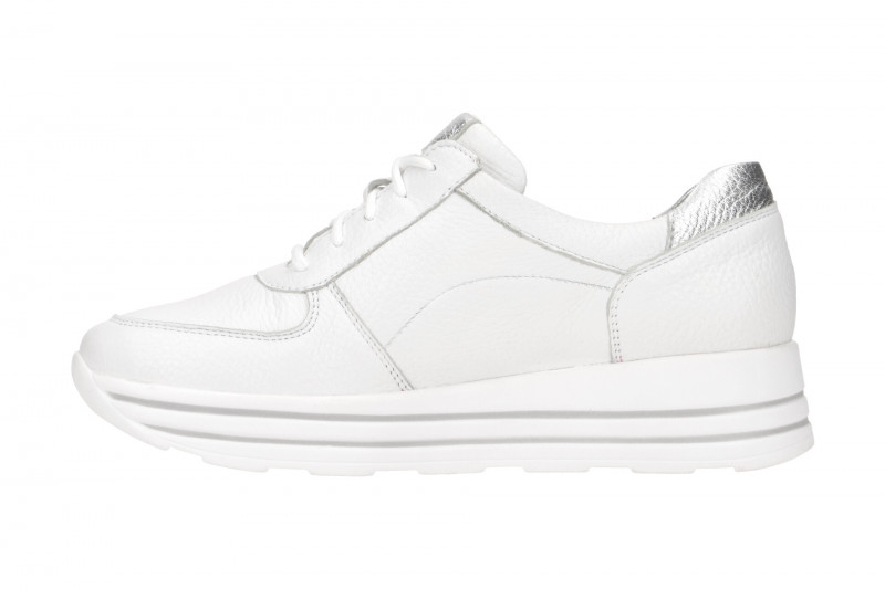 Waldläufer Lana Plateau Schuhe weiß silber 758009