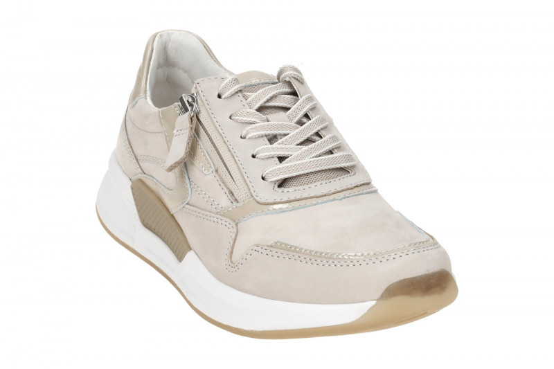 Gabor RollingSoft Schuhe beige puder Nubuck Lack 46.957.31