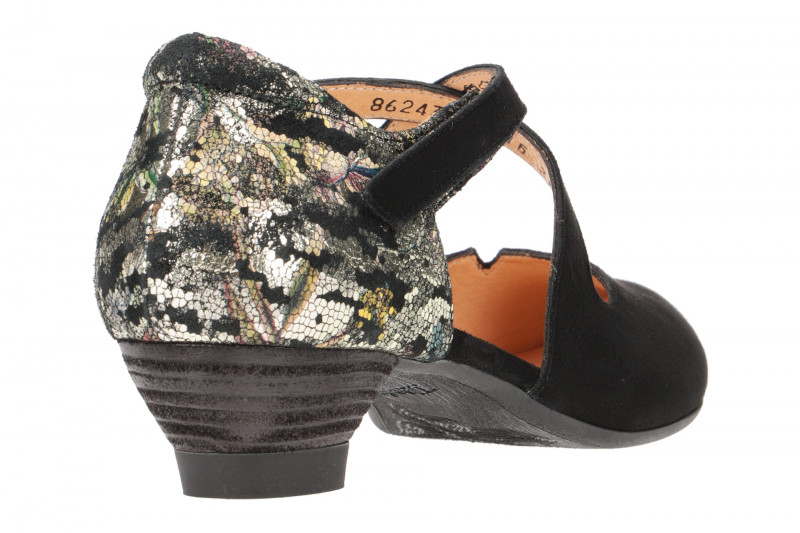 Think Aida Riemchen Pumps schwarz gold