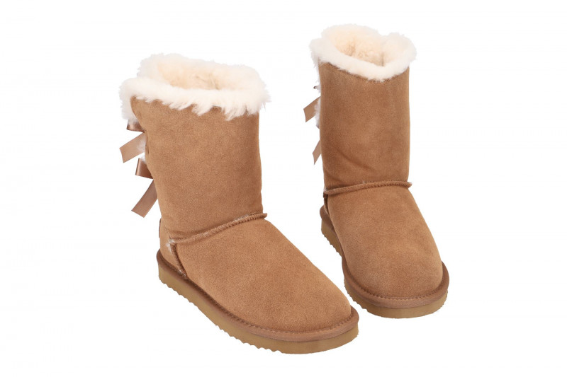 Oog Stiefel braun Lammfell Boots OB0604