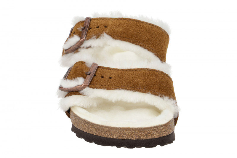 Birkenstock Arizona Shearling Pantolette braun Lammfell 1001128