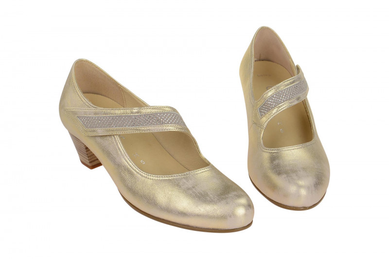 Gabor Pumps beige gold H-Weite 66.147.63