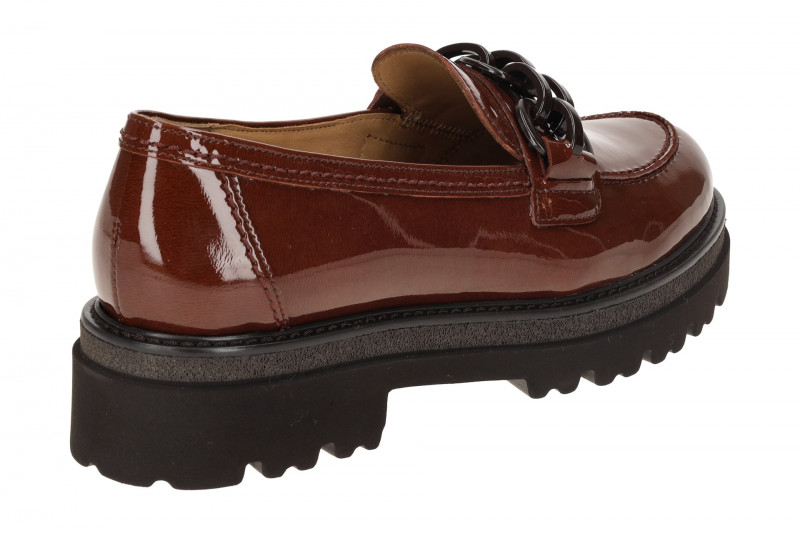Gabor Schuhe Plateau Slipper braun Lack 55.242.94