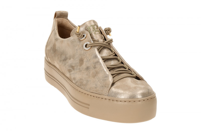 Paul Green Sneaker Plateau Schuhe braun taupe metallic 5417