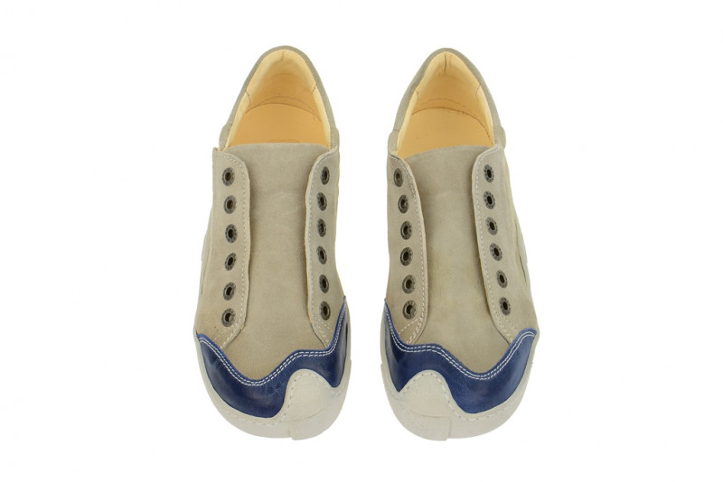 Eject Skat Schuhe Slipper beige blau