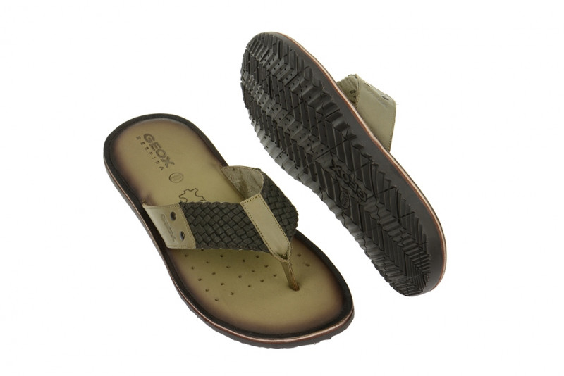 Geox Artie Zehentrenner Pantolette in antelope taupe