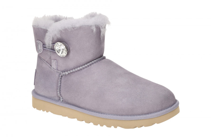 UGG Mini Bailey Button Bling Stiefel lila june-gloom